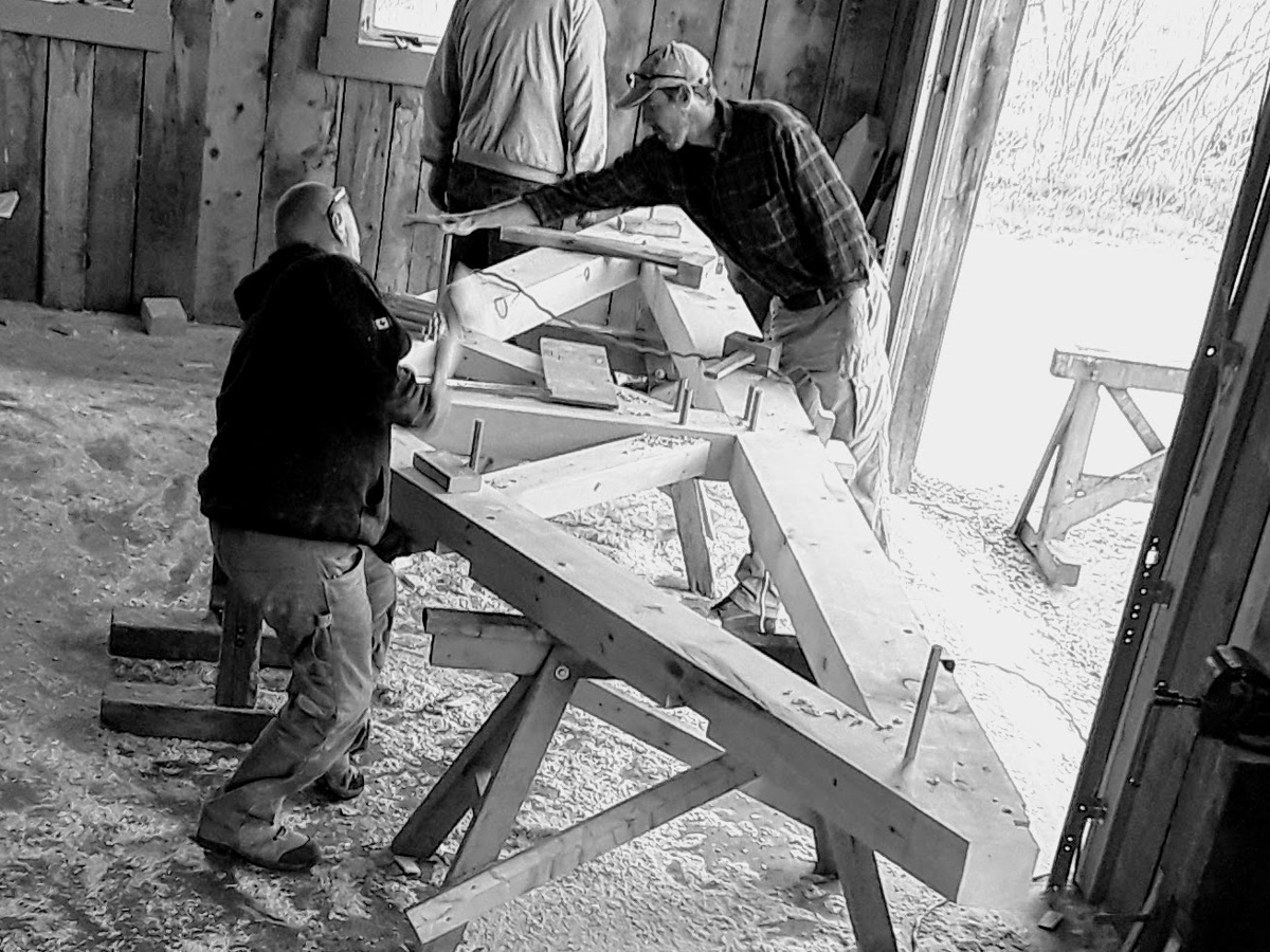 Timber framing school courses Jason Gibson Ontario Canada